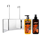 Combo Autocorte Sencillo Vision Imperial con espejo triple plegable de 360 grados, Shaving Gel naranja de 500ml y Loción After Shave de 500ml.